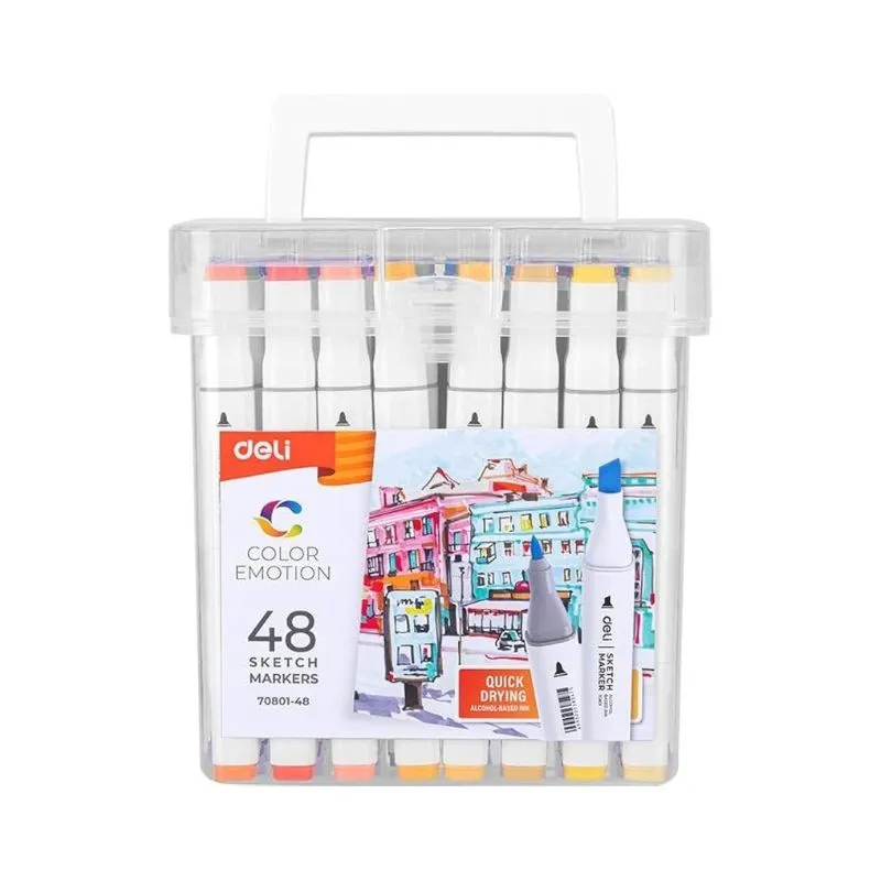 Deli Dual-Tip 48 Sketch Markers