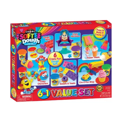 Cra-Z-Art Softee Dough 6 in 1 Value Set