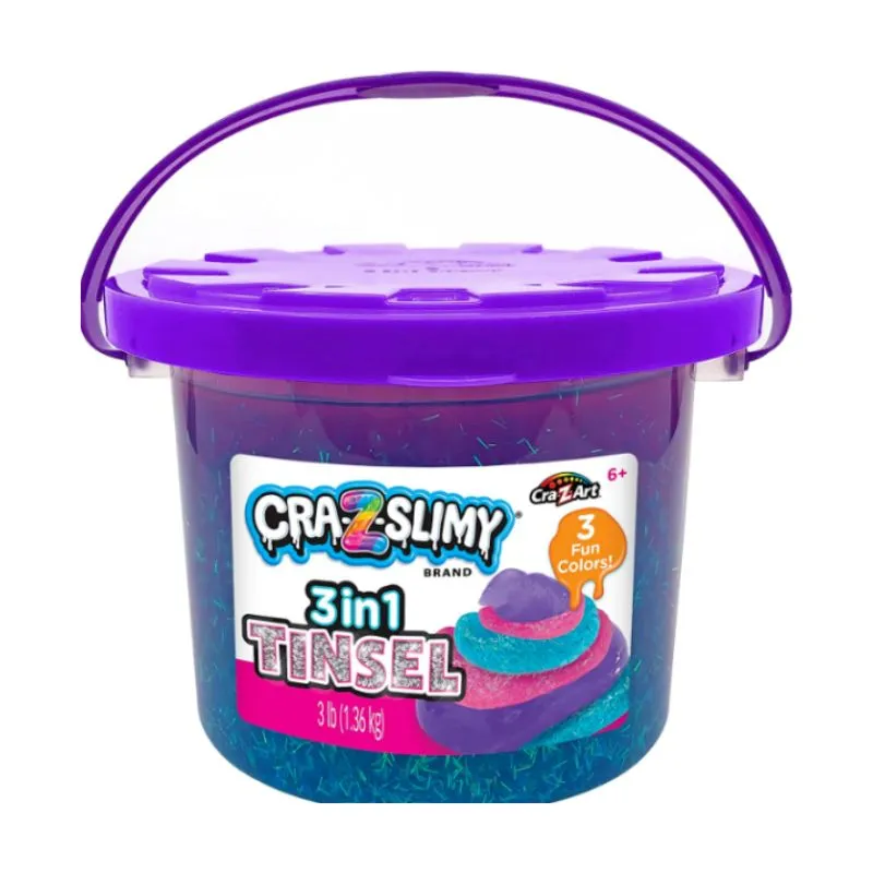 Cra-Z-Slimy Tricolor Tinsel Bucket