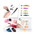 Okto 10pcs Sensory Art Air Clay Colours S - W01 Black