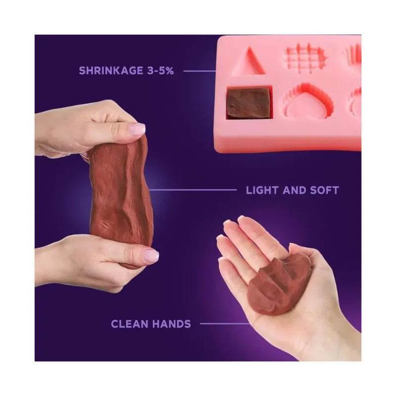 Okto 10pcs Sensory Art Air Clay Colours S - W06 Chocolate