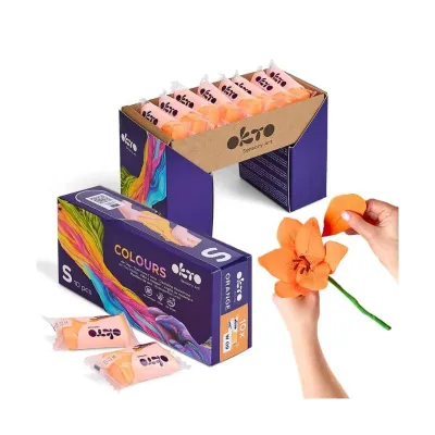 Okto 10pcs Sensory Art Air Clay Colours S - W09 Orange