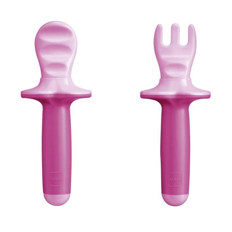 Spoon & Fork Trainer – Baby’s Cutlery – Pink