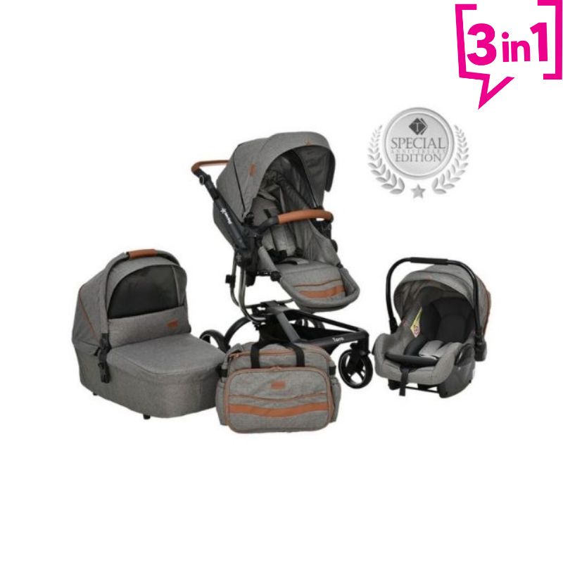 Bebe Stars Modular System Torro 3in1 Grey
