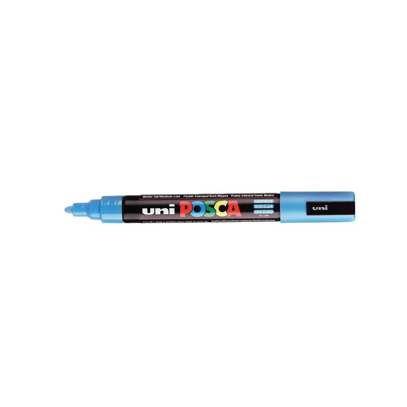 Uniball Posca 5M 1.8-2.5 mm Bullet Shaped Marker Pen – Light Blue