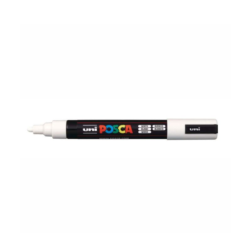 Uniball Posca 5M 1.8-2.5 mm Bullet Shaped Marker Pen – White