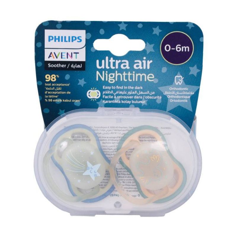 Philips Avent Phillips Avent Ultra Air Nighttime Soother 0-6m 2’S